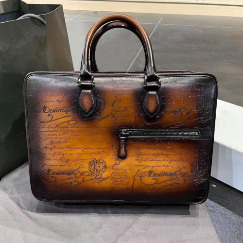 Berluti Un Jour Scritto Leather Briefcase Ngvp #nigo5997
