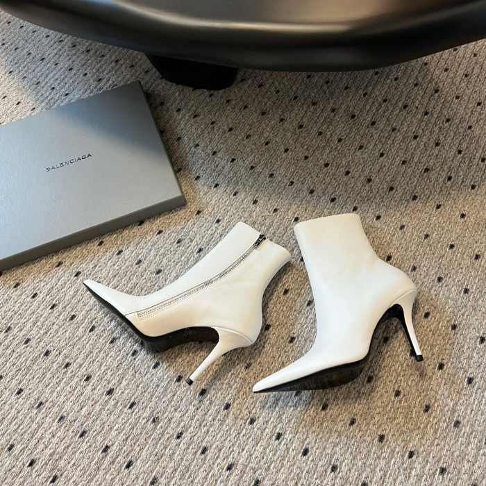 Balenciaga NGO Pointed Toe Zipper High Heels #nigo21482