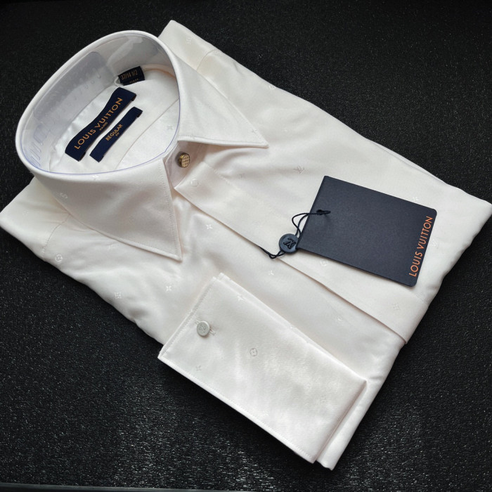 Louis Vuitton NIGO White Long Sleeved Buttoned Shirt #nigo21492