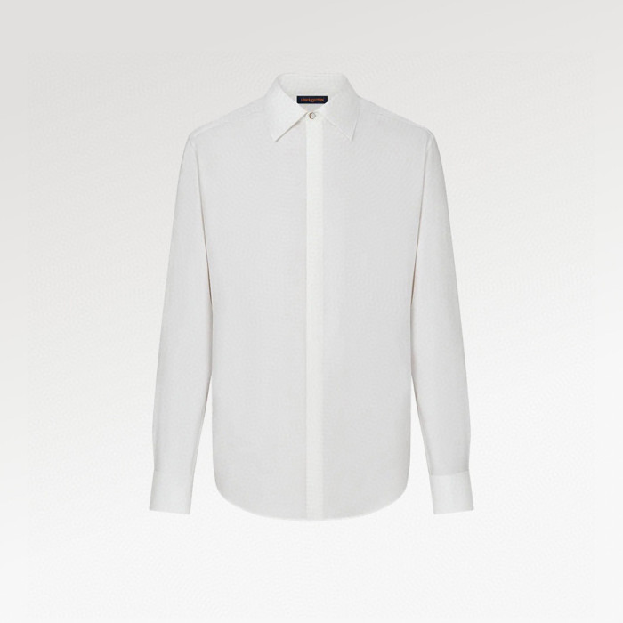 Louis Vuitton NIGO White Long Sleeved Buttoned Shirt #nigo21492