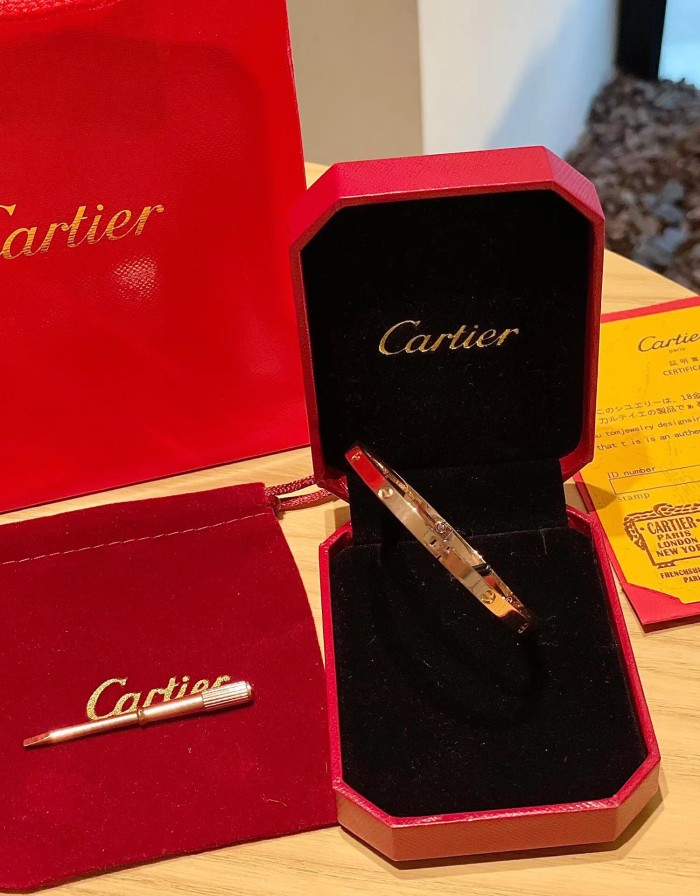 Cartier Encircling Screw Logo Bracelet Plated 18K Gold Accessories Jewelry #nigo82316
