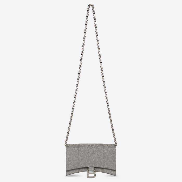 Balenciaga Hourglass Shiny Chain Wallet Crossbody Bag Bags #nigo53212
