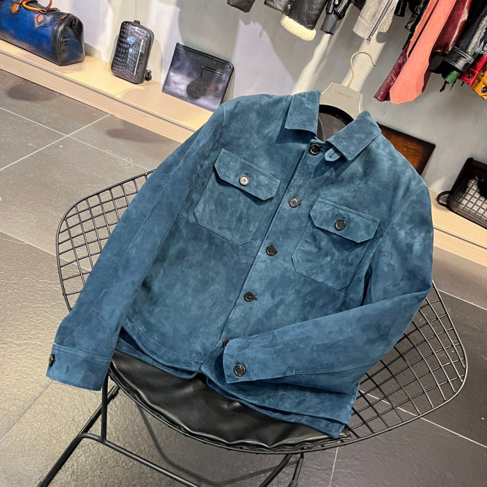 Tom Ford NIGO Sheepskin Suede Casual Leather Jacket #nigo95133