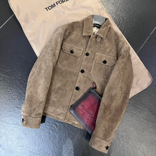 Tom Ford NIGO Sheepskin Suede Casual Leather Jacket #nigo95133