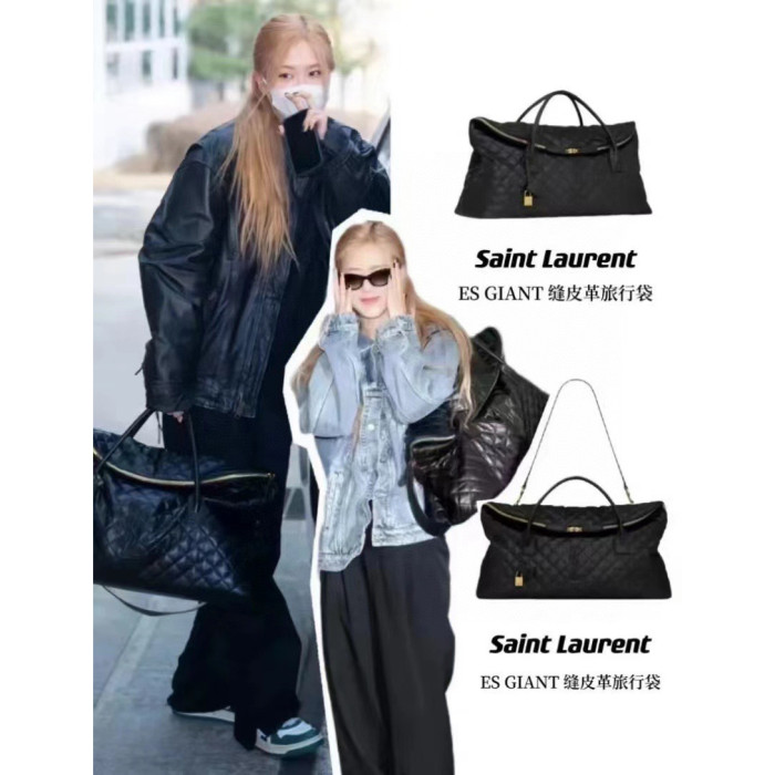Saint Laurent NIGO Quilted Leather Travel Bag Handbag #nigo57398