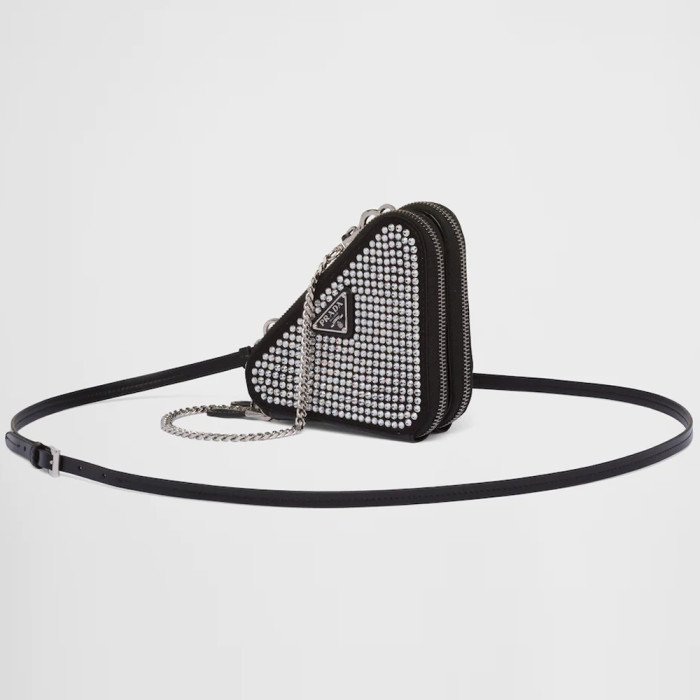 Prada Full bore Triangle Shoulder Crystal Bag Bags #nigo55116