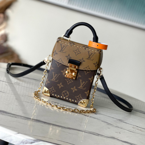 Louis Vuitton NIGO Leather Contrast Printed Small Handbag #nigo21552