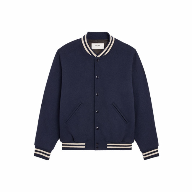 Celine NIGO Navy Striped Baseball Jacket Jacket #nigo21549