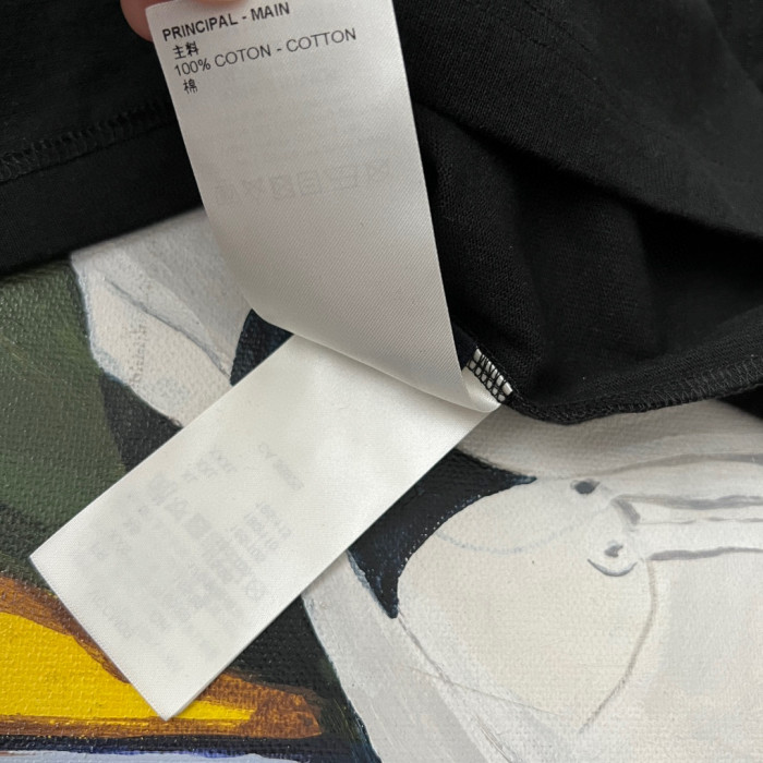 Louis Vuitton NIGO Black Embroidered Loose Fitting Short Sleeved T-shirt #nigo21553