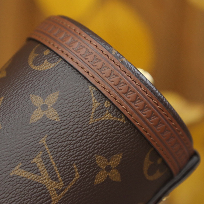 Louis Vuitton NIGO Leather Printed Chain Bucket Bag #nigo21556