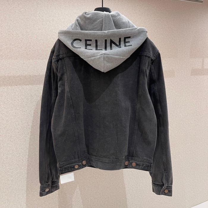 Celine NIGO Denim Hooded Jacket Black #nigo95173