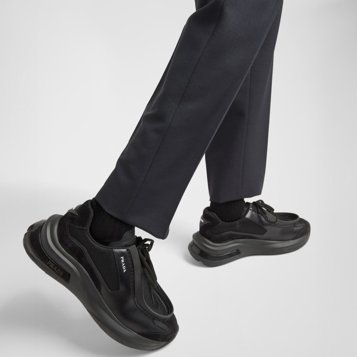 Prada Suede Fabric Low Top Sneakers Shoes #nigo95158