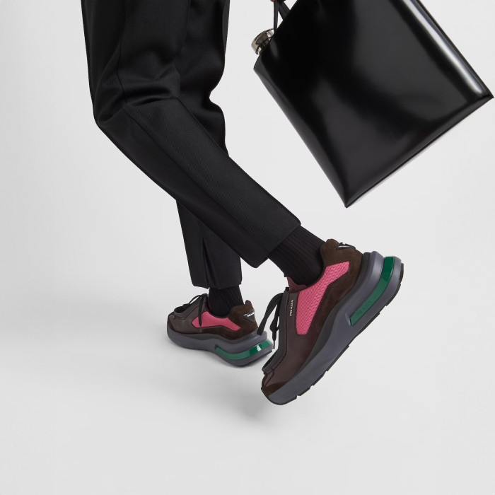 Prada Suede Fabric Low Top Sneakers Shoes #nigo95158