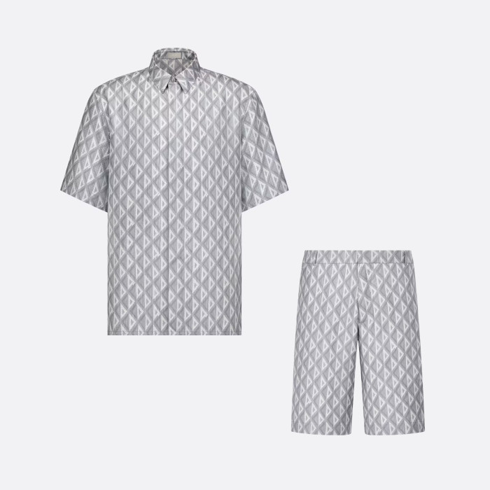 Dior NIGO Geometric Pattern Short Sleeved Shirt Shorts Set Suit #nigo94445
