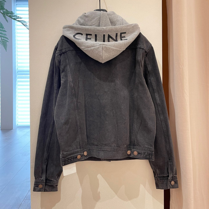 Celine NIGO Denim Hooded Jacket Black #nigo95173