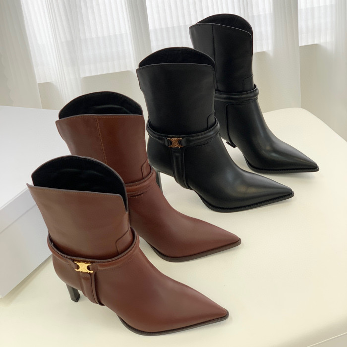 Celine NIGO Leather Mid Length High Heels #nigo21628