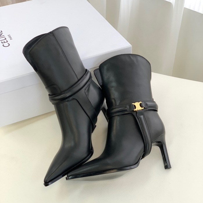 Celine NIGO Leather Mid Length High Heels #nigo21628