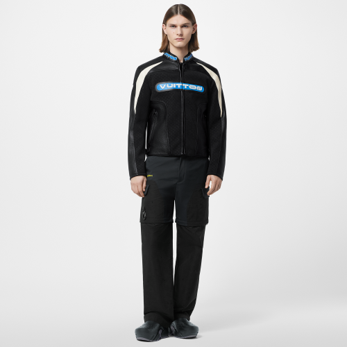 Louis Vuitton NIGO Leather Biker Zip Jacket #nigo96136