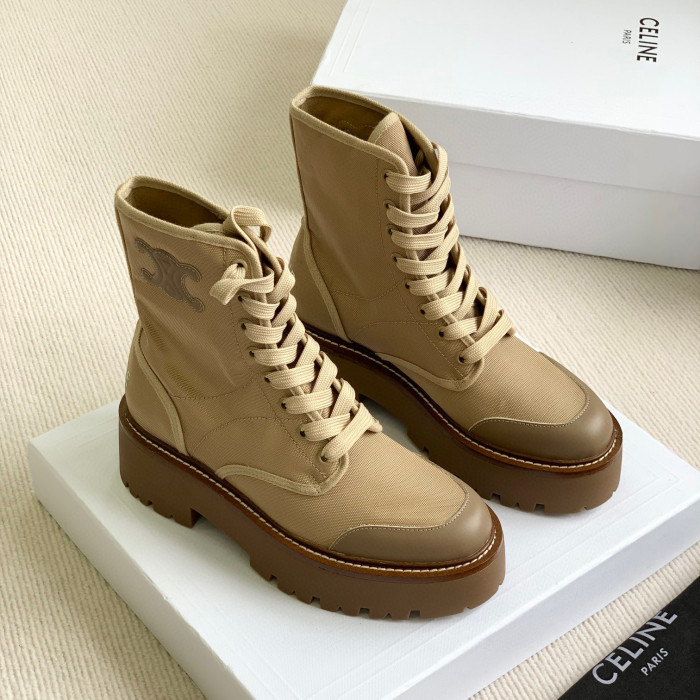 Celine NIGO Lace Up Mid Length Martin Boots #nigo21567