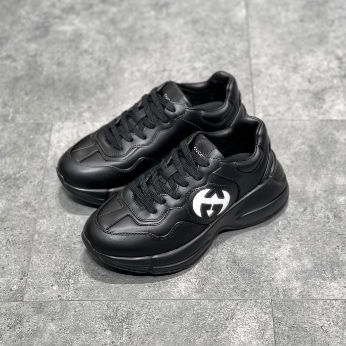 Gucci NIGO Leather Lace-Up Low-Top Sneakers Shoes #nigo96122