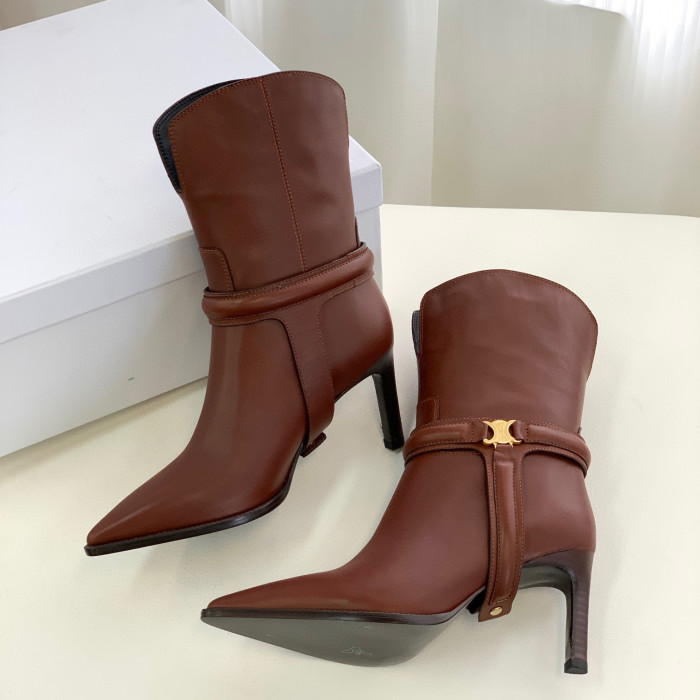 Celine NIGO Leather Mid Length High Heels #nigo21628