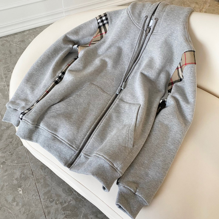 Burberry NIGO Zip Sport Hooded Sweatshirt Grey #nigo96111