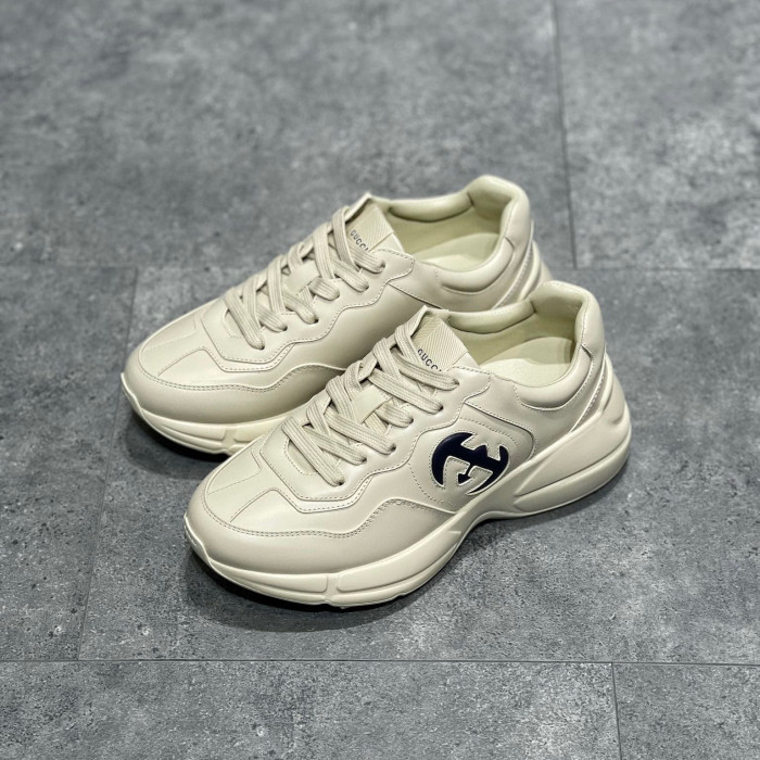 Gucci NIGO Leather Lace-Up Low-Top Sneakers Shoes #nigo96122