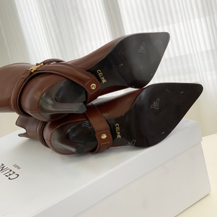 Celine NIGO Leather Mid Length High Heels #nigo21628