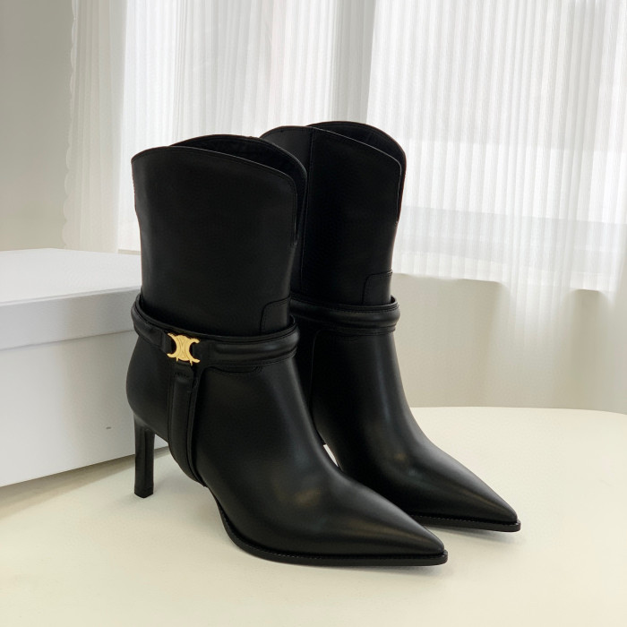 Celine NIGO Leather Mid Length High Heels #nigo21628