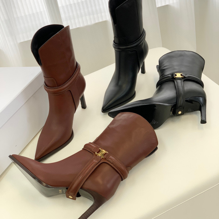 Celine NIGO Leather Mid Length High Heels #nigo21628