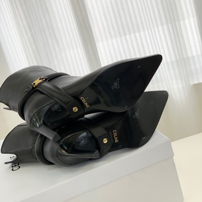 Celine NIGO Leather Mid Length High Heels #nigo21628