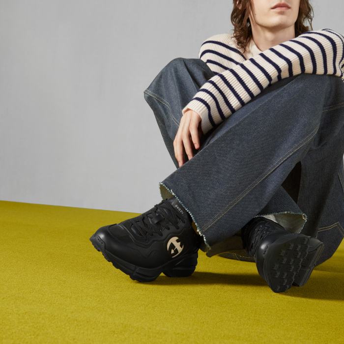Gucci NIGO Leather Lace-Up Low-Top Sneakers Shoes #nigo96122