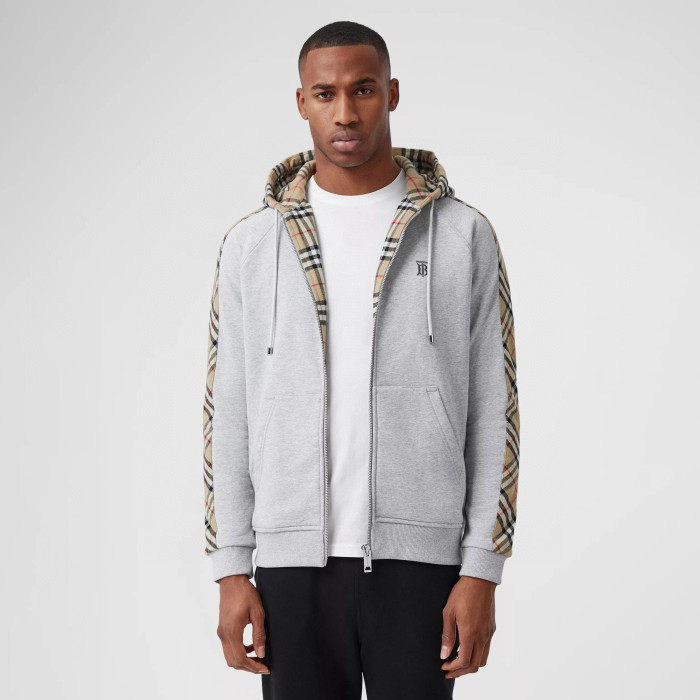 Burberry NIGO Zip Sport Hooded Sweatshirt Grey #nigo96112