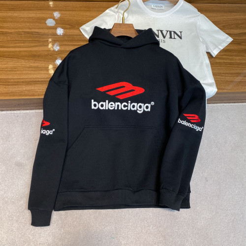 Balenciaga Knitted Cotton Hooded Sweatshirt Black #nigo95156