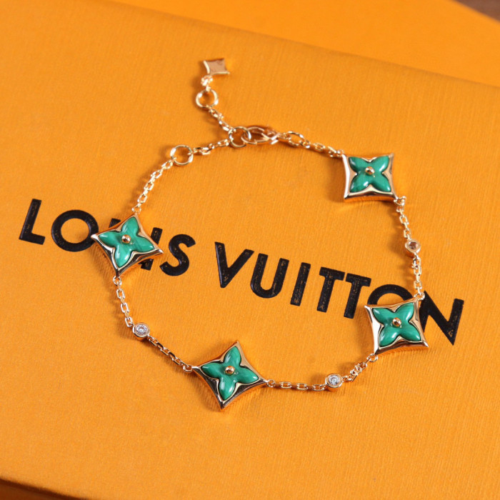 Louis Vuitton NIGO Floral Fine Chain Fashion Bracelet #nigo21589