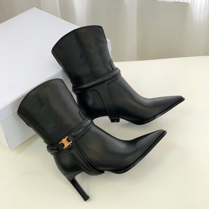 Celine NIGO Leather Mid Length High Heels #nigo21628