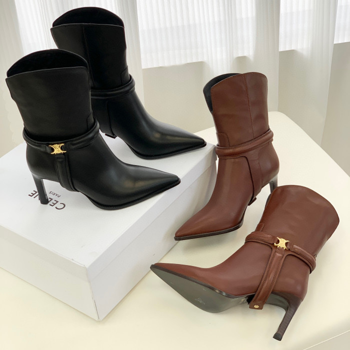Celine NIGO Leather Mid Length High Heels #nigo21628