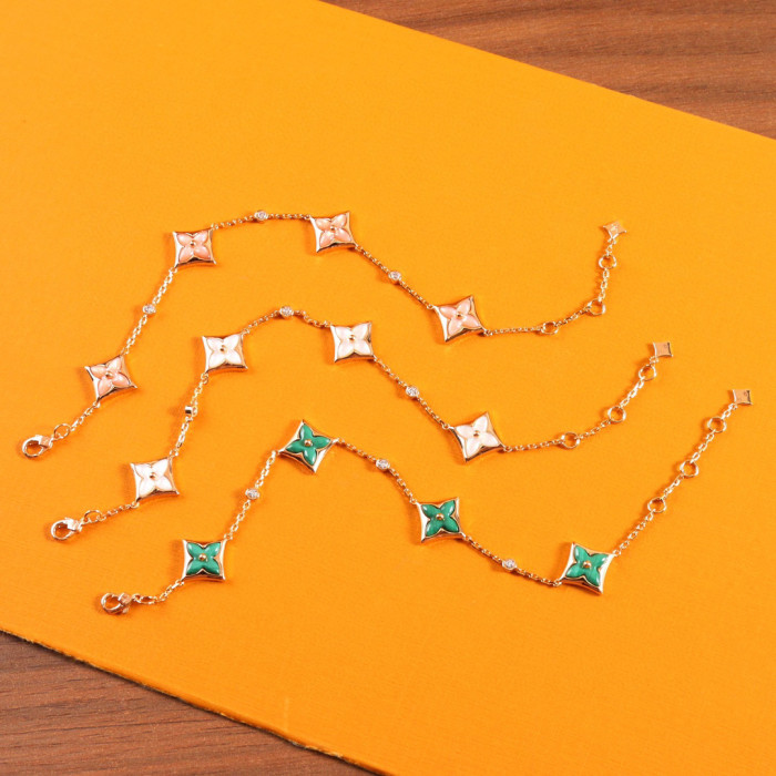 Louis Vuitton NIGO Floral Fine Chain Fashion Bracelet #nigo21589