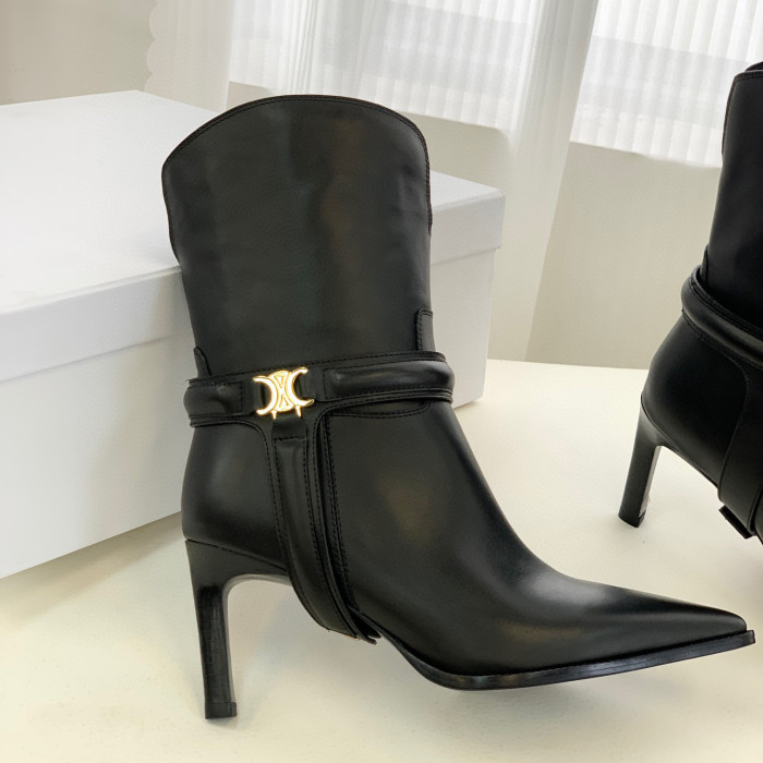 Celine NIGO Leather Mid Length High Heels #nigo21628