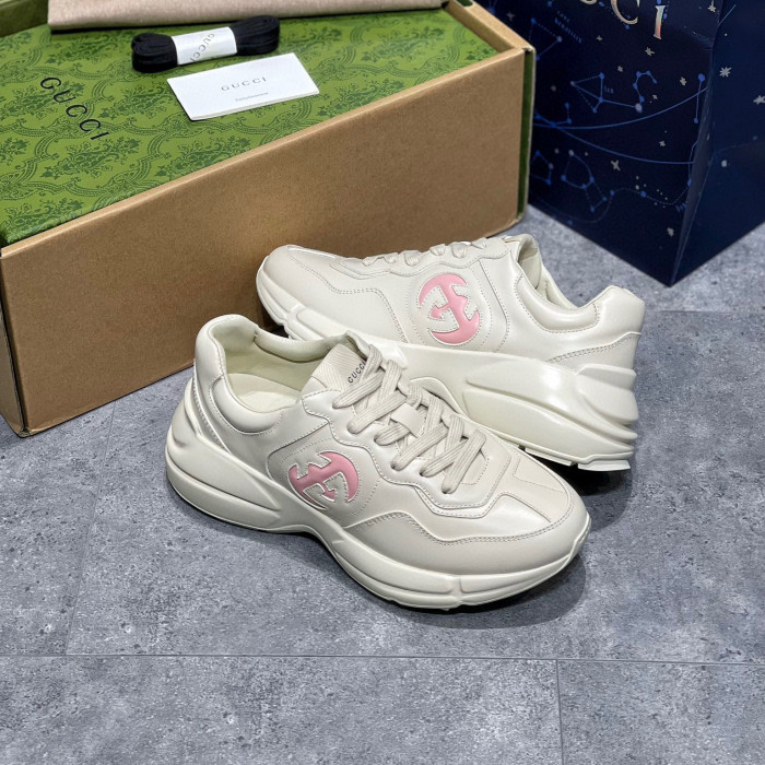 Gucci NIGO Leather Lace-Up Low-Top Sneakers Shoes #nigo96122