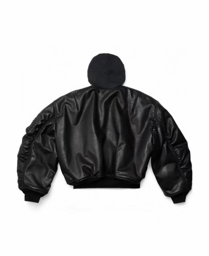 Balenciaga NIGO Leather Zip Hooded Jacket #nigo96135