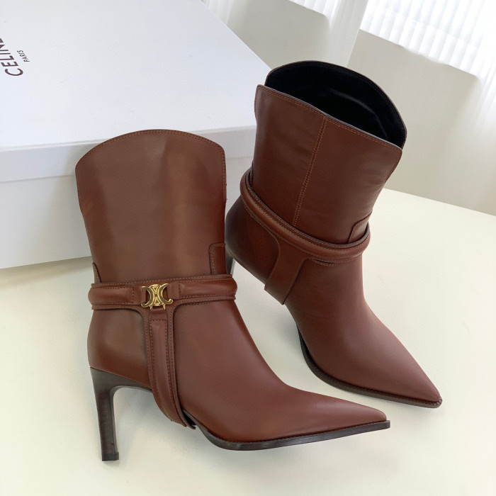 Celine NIGO Leather Mid Length High Heels #nigo21628