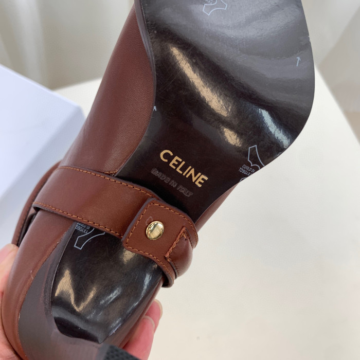 Celine NIGO Leather Mid Length High Heels #nigo21628