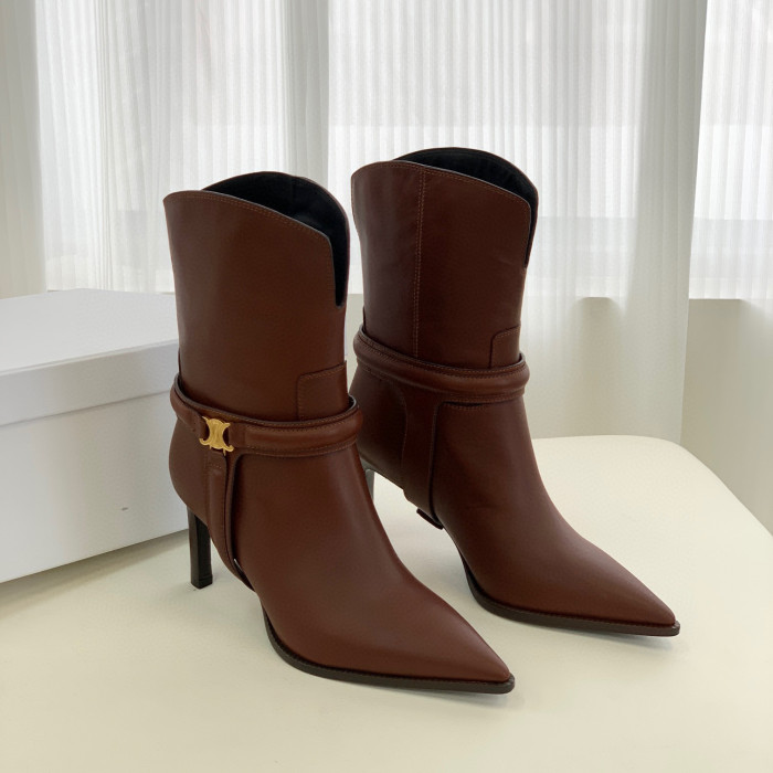 Celine NIGO Leather Mid Length High Heels #nigo21628