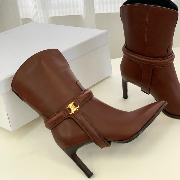 Celine NIGO Leather Mid Length High Heels #nigo21628