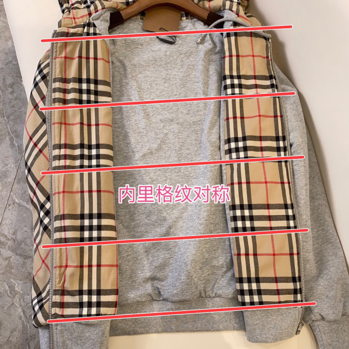 Burberry NIGO Zip Sport Hooded Sweatshirt Grey #nigo96112