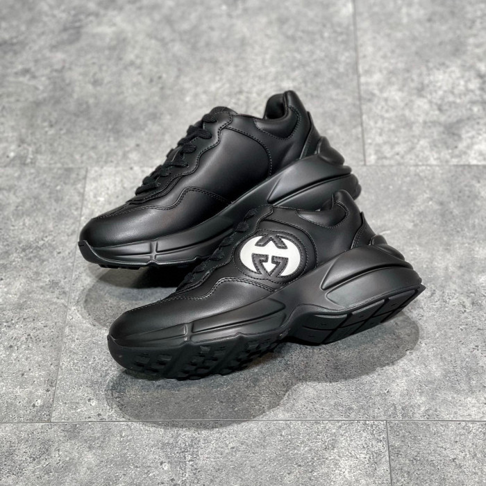 Gucci NIGO Leather Lace-Up Low-Top Sneakers Shoes #nigo96122