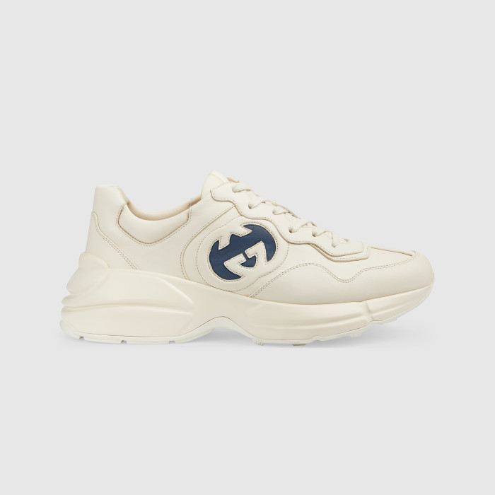 Gucci NIGO Leather Lace-Up Low-Top Sneakers Shoes #nigo96122