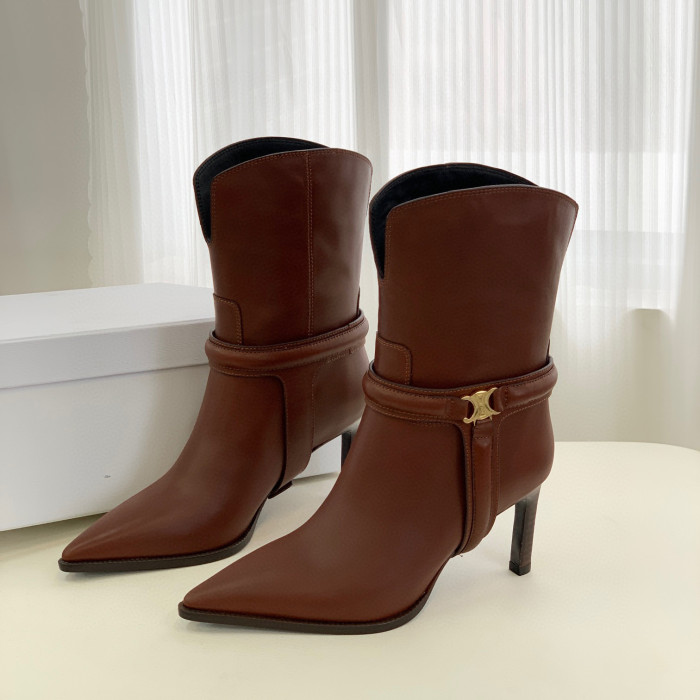 Celine NIGO Leather Mid Length High Heels #nigo21628