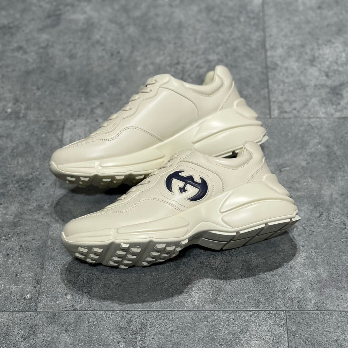 Gucci NIGO Leather Lace-Up Low-Top Sneakers Shoes #nigo96122